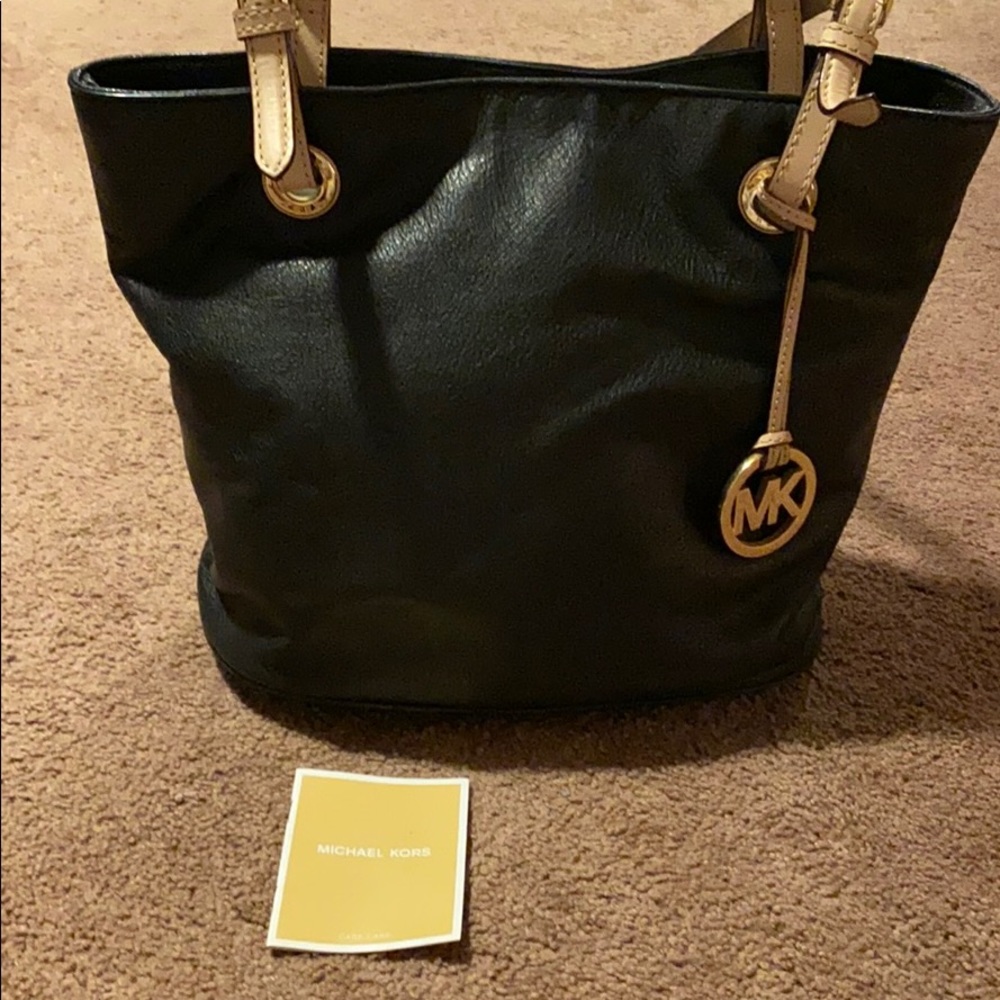 Black Leather Michael Kors